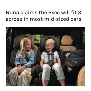 Nuna Exec Fits 3 Across in most mid-sized cars