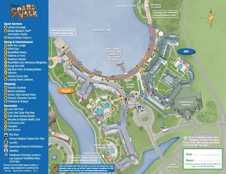 Disney Boardwalk Inn Map