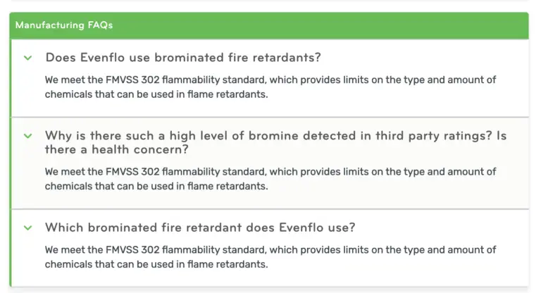 Evenflo's Response in regards to Flame Retardants