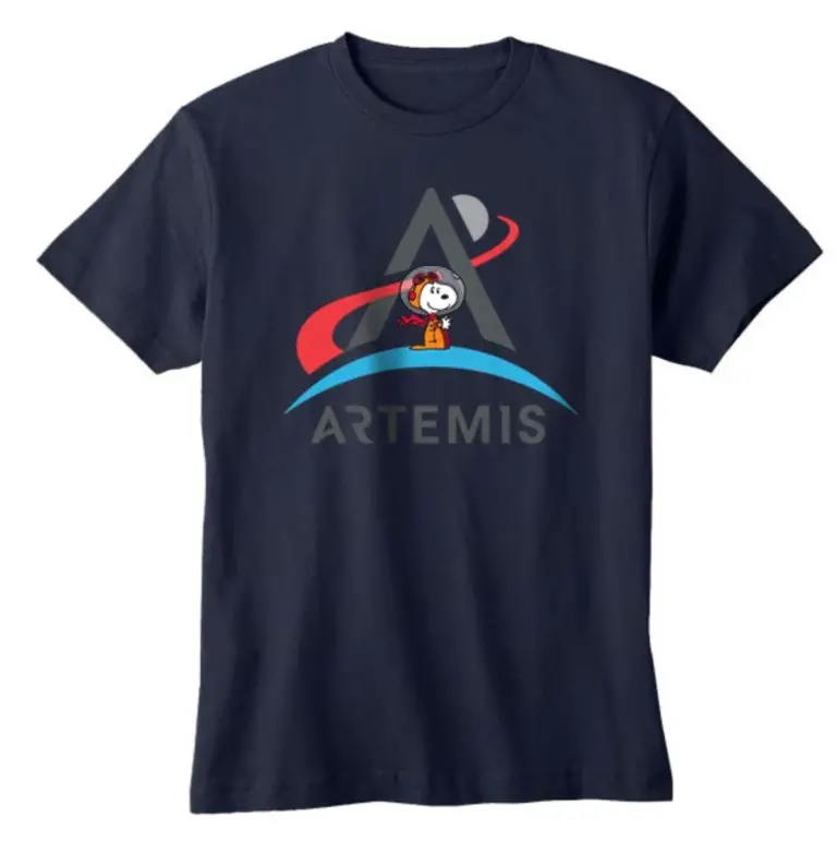 Snoopy Artimis T Shirt - Gifts for Kids who like space