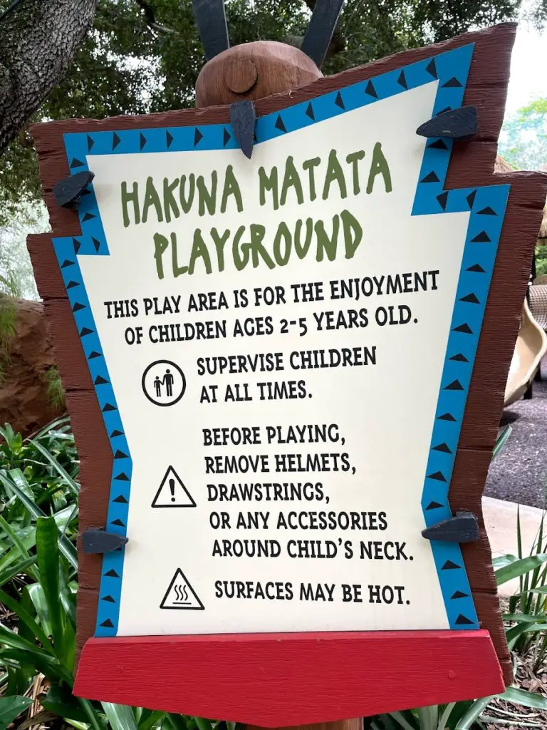 Does animal kingdom lodge have a playground rules