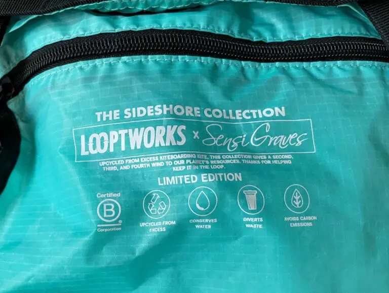 Looptworks Sideshore upcycled Label in Bag